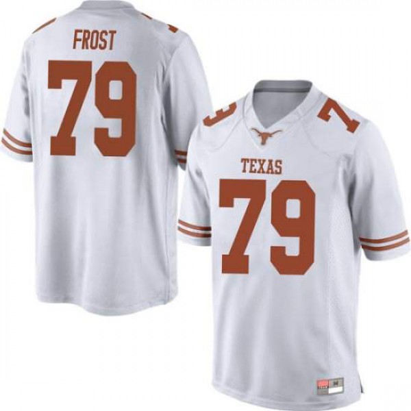 Mens Texas Longhorns #79 Matt Frost Replica Stitch Jersey White